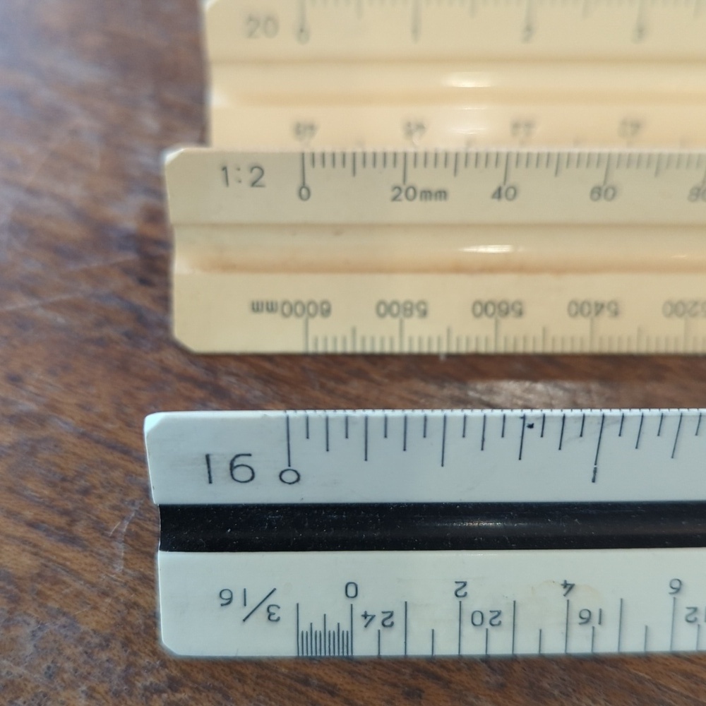 12 Inch Architect/Engineer /Metric Triangular Scale Ruler - Picture 5 of 8